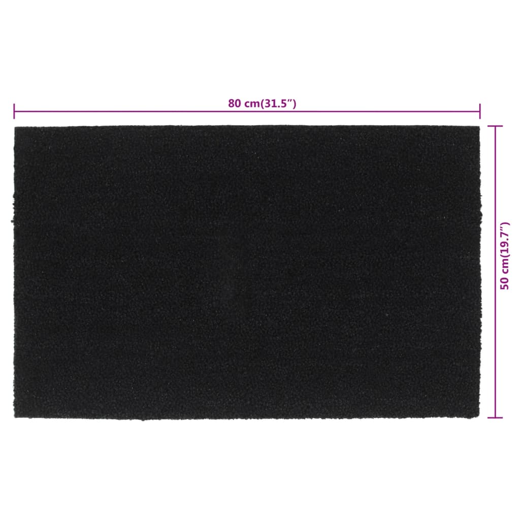 Zerbino Nero 50x80 cm Fibra di Cocco | homemem39
