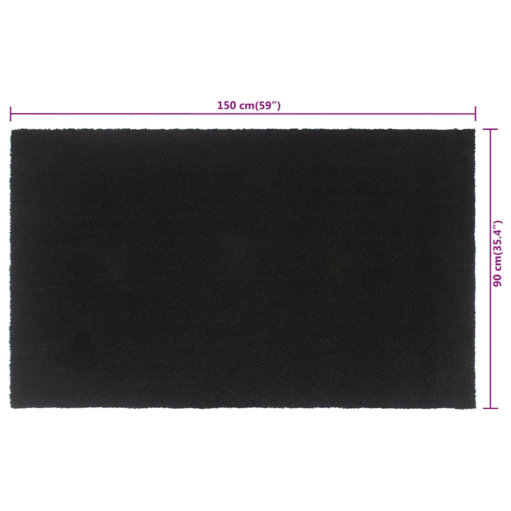 Zerbino Nero 90x150 cm Fibra di Cocco | homemem39