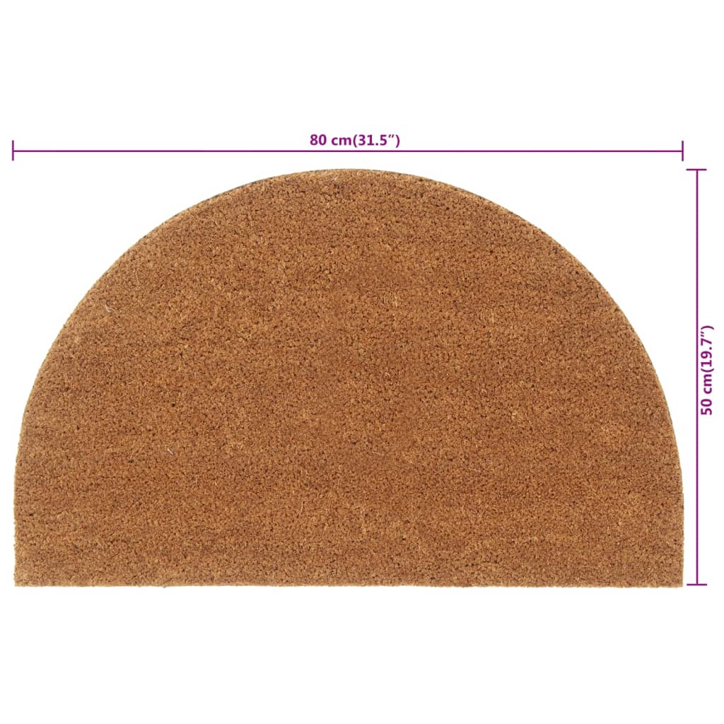 Zerbino Naturale Mezzo Rotondo 50x80 cm Fibra di Cocco | homemem39