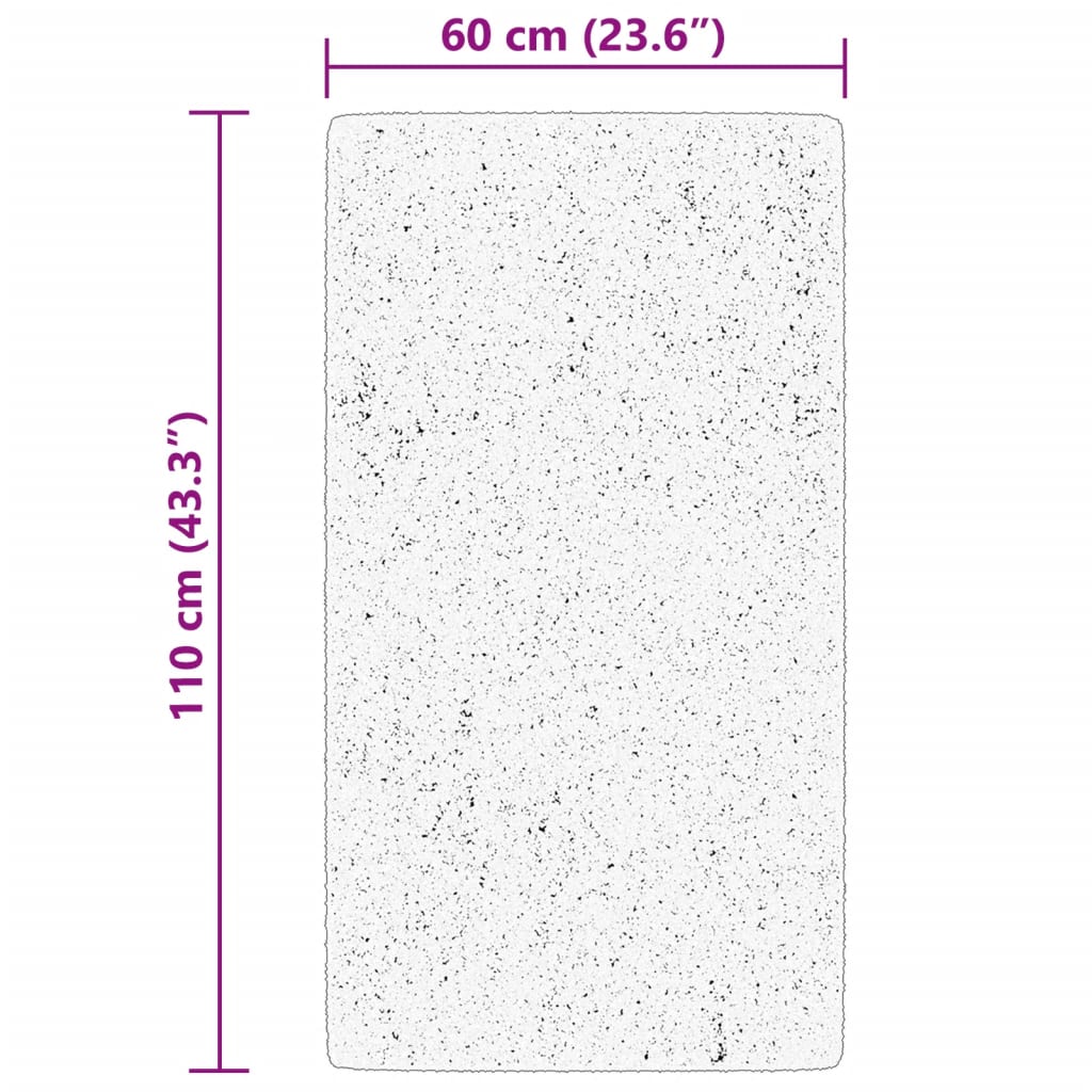 Tappeto a Pelo Corto HUARTE Morbido e Lavabile Beige 60x110 cm