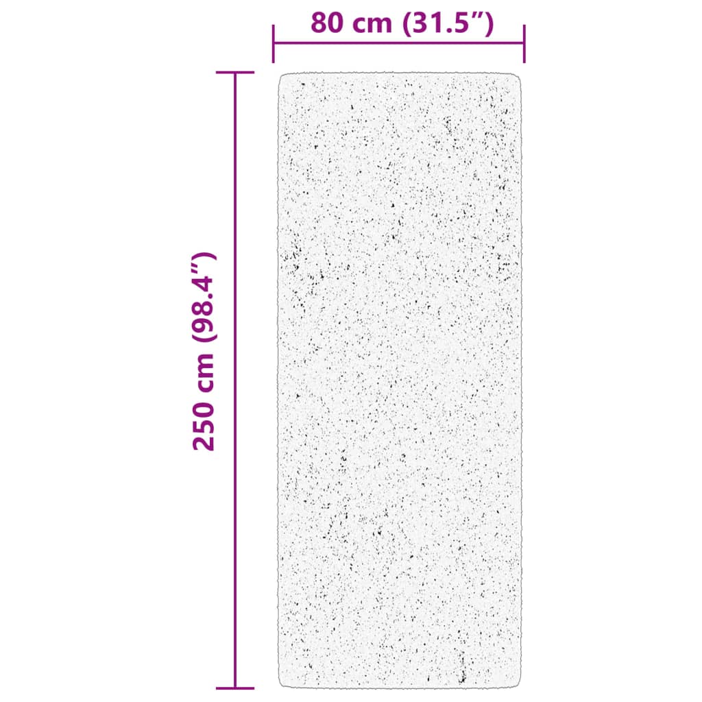 Tappeto a Pelo Corto HUARTE Morbido e Lavabile Beige 80x250 cm | homemem39