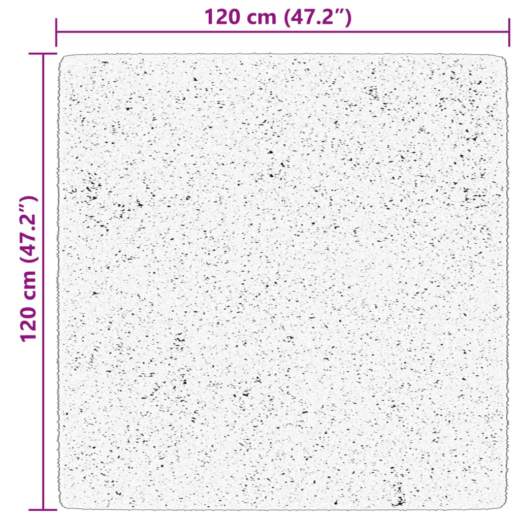 Tappeto a Pelo Corto HUARTE Morbido e Lavabile Beige 120x120 cm | homemem39