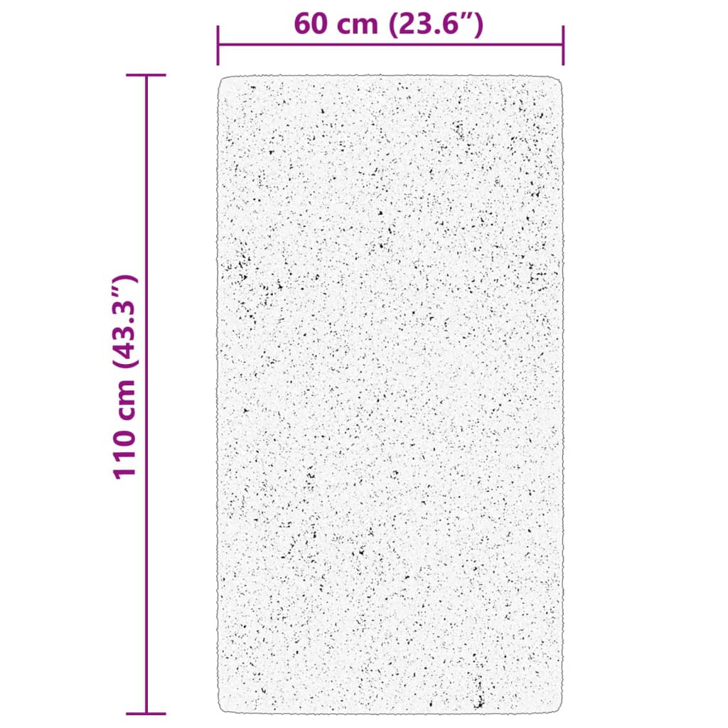 Tappeto a Pelo Corto HUARTE Morbido e Lavabile Crema 60x110 cm | homemem39