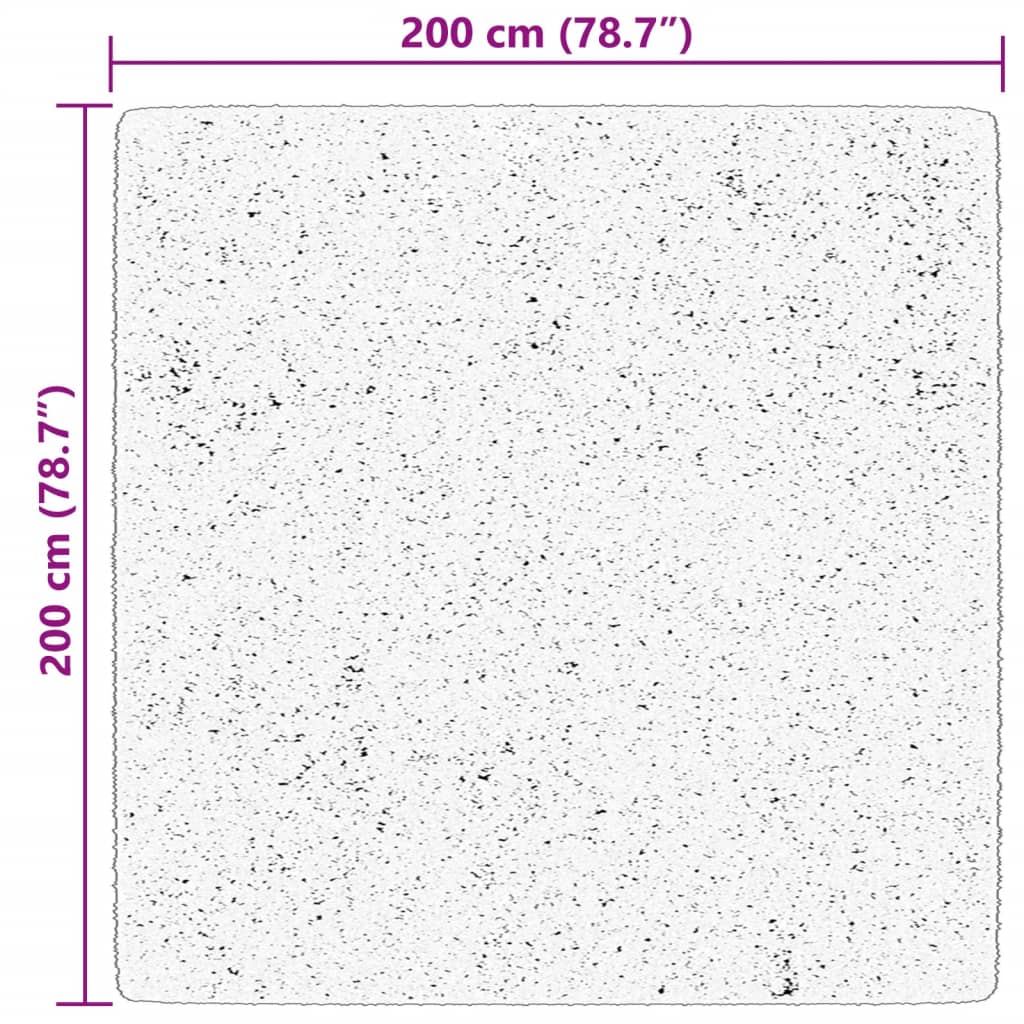 Tappeto a Pelo Corto HUARTE Morbido e Lavabile Crema 200x200 cm | homemem39