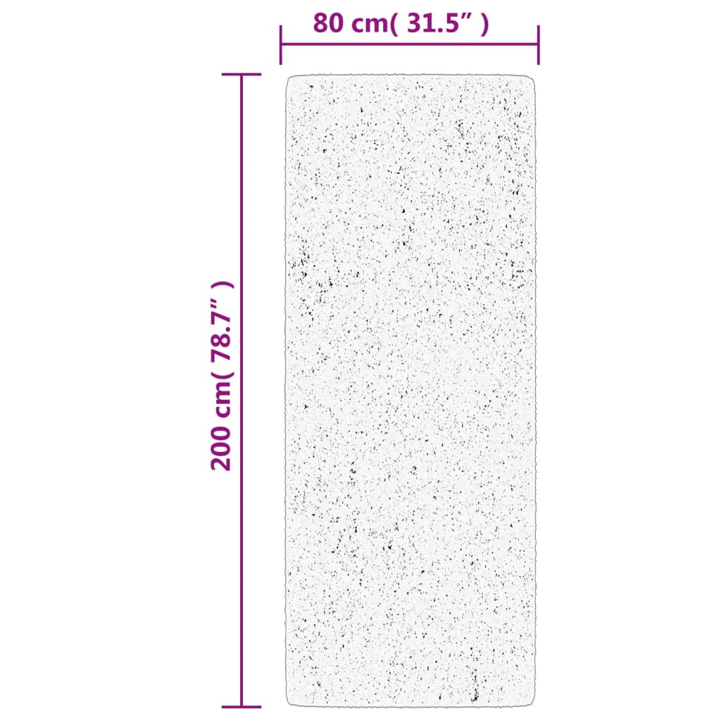 Tappeto a Pelo Corto HUARTE Morbido e Lavabile Sabbia 80x200 cm | homemem39