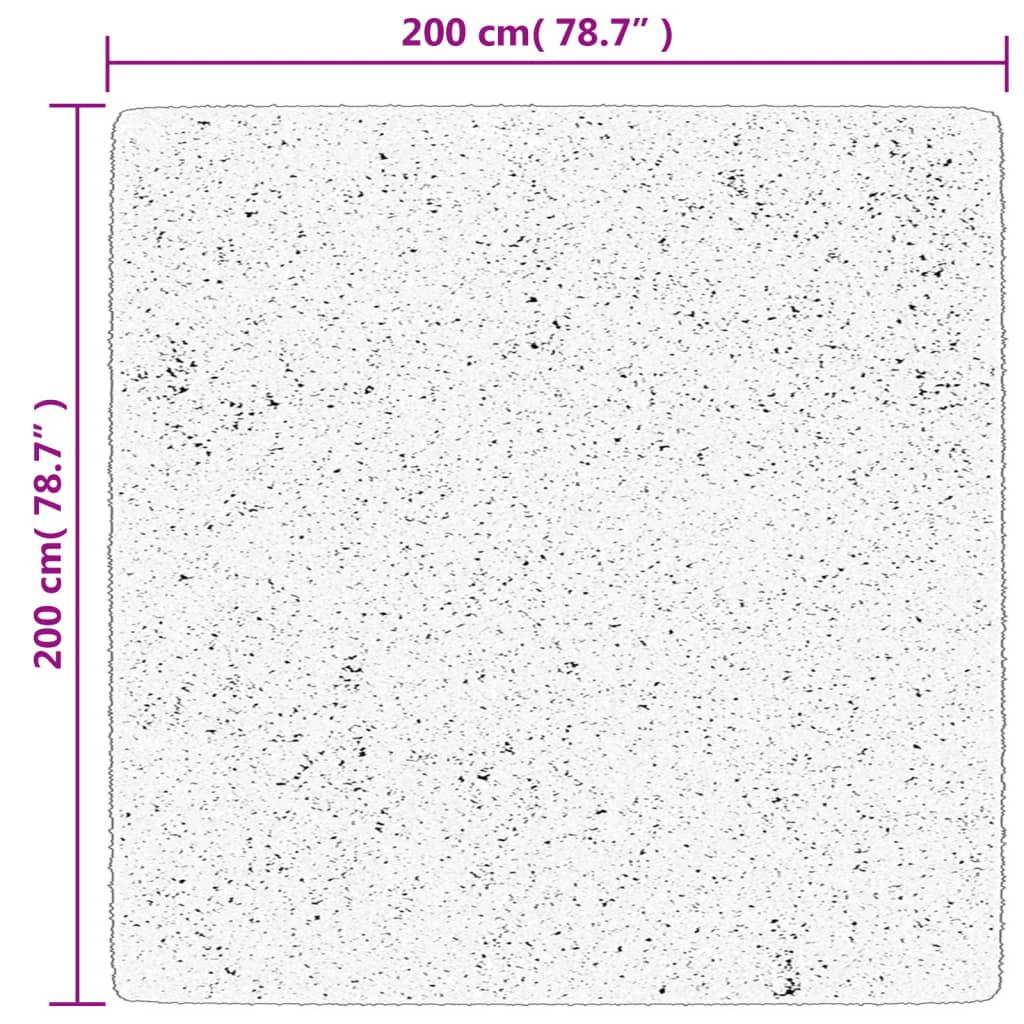 Tappeto a Pelo Corto HUARTE Morbido e Lavabile Sabbia 200x200cm | homemem39