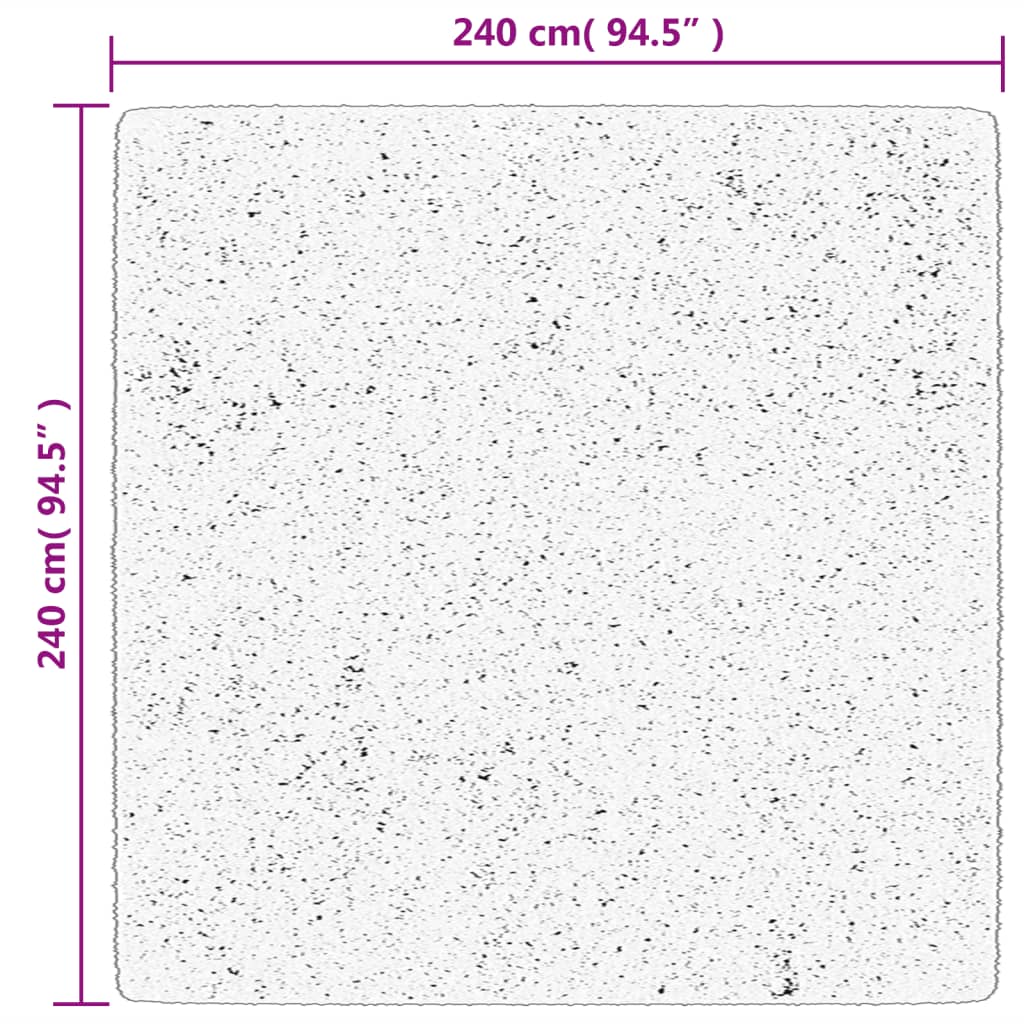 Tappeto a Pelo Corto HUARTE Morbido e Lavabile Sabbia 240x240cm | homemem39