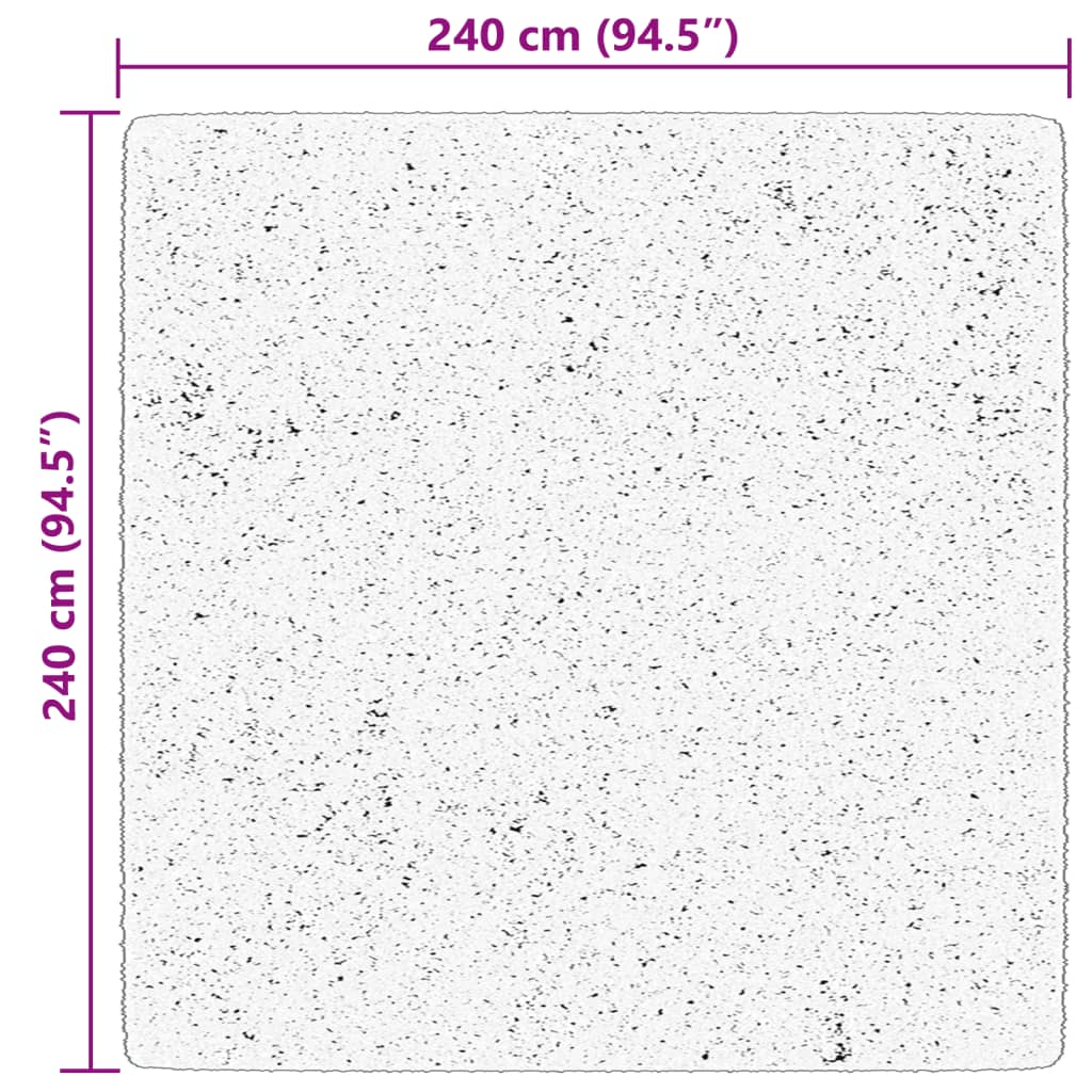 Tappeto a Pelo Corto HUARTE Morbido e Lavabile Grigio 240x240cm | homemem39