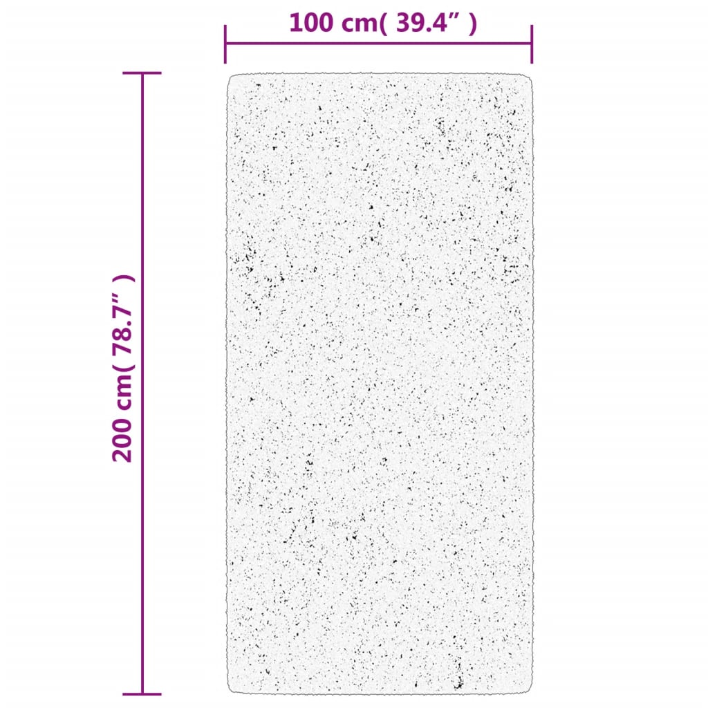 Tappeto IZA a Pelo Corto Aspetto Scandinavo antracite 100x200cm | homemem39