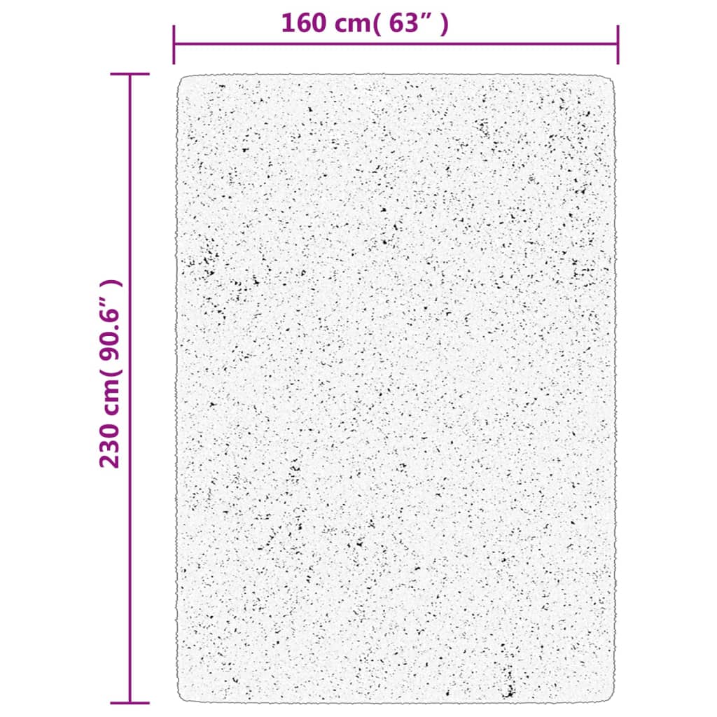 Tappeto IZA a Pelo Corto Aspetto Scandinavo antracite 160x230cm | homemem39