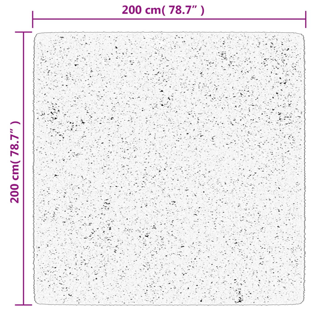Tappeto OVIEDO a Pelo Corto Nero 200x200 cm | homemem39