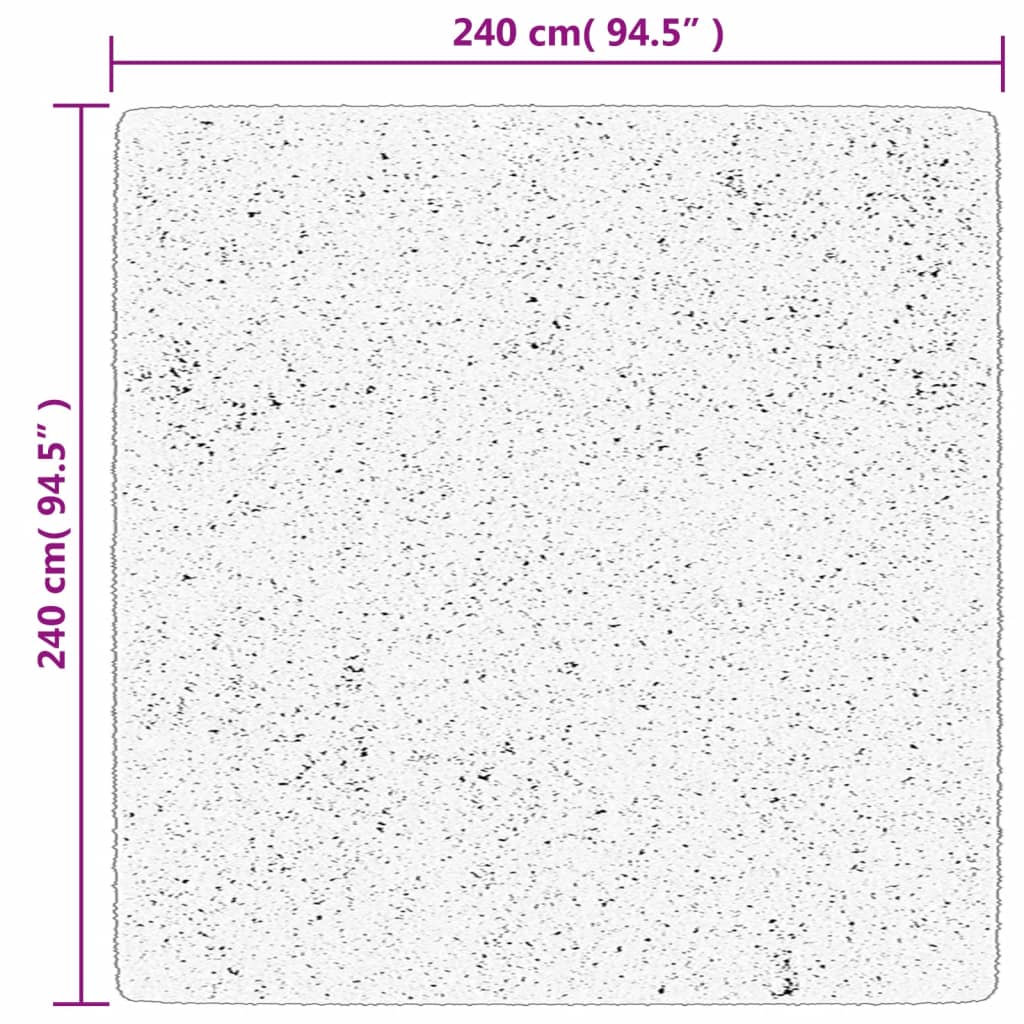 Tappeto OVIEDO a Pelo Corto Nero 240x240 cm | homemem39