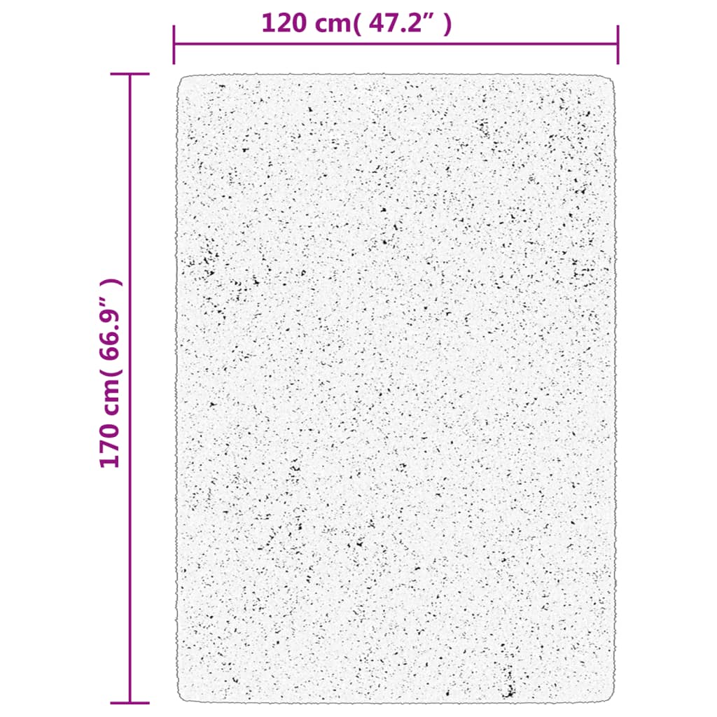 Tappeto a Pelo Lucido Lungo ISTAN Effetto Antracite 120x170 cm | homemem39
