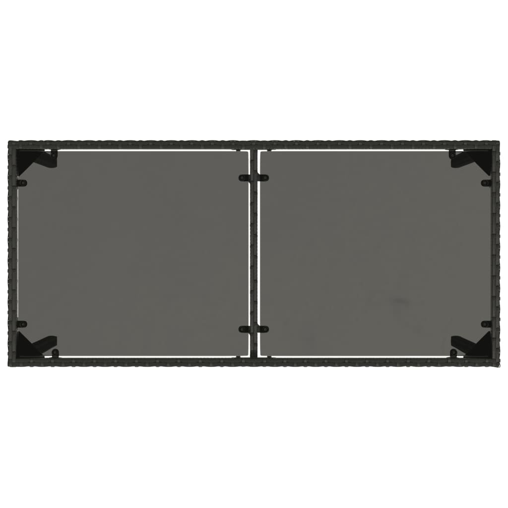 Set da Pranzo da Giardino 5 pz Nero con Cuscini in Polyrattan | homemem39