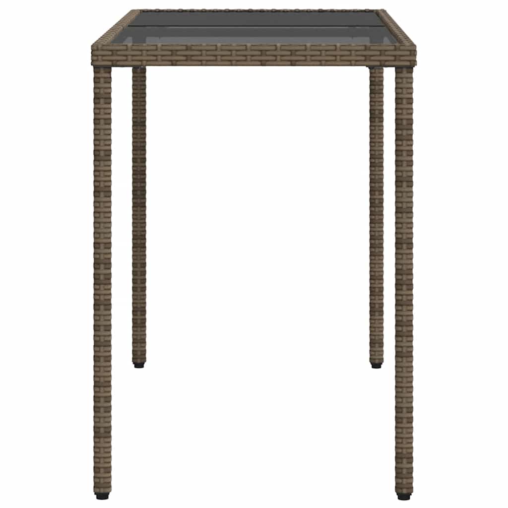 Set da Pranzo da Giardino 5 pz con Cuscini in Polyrattan Grigio