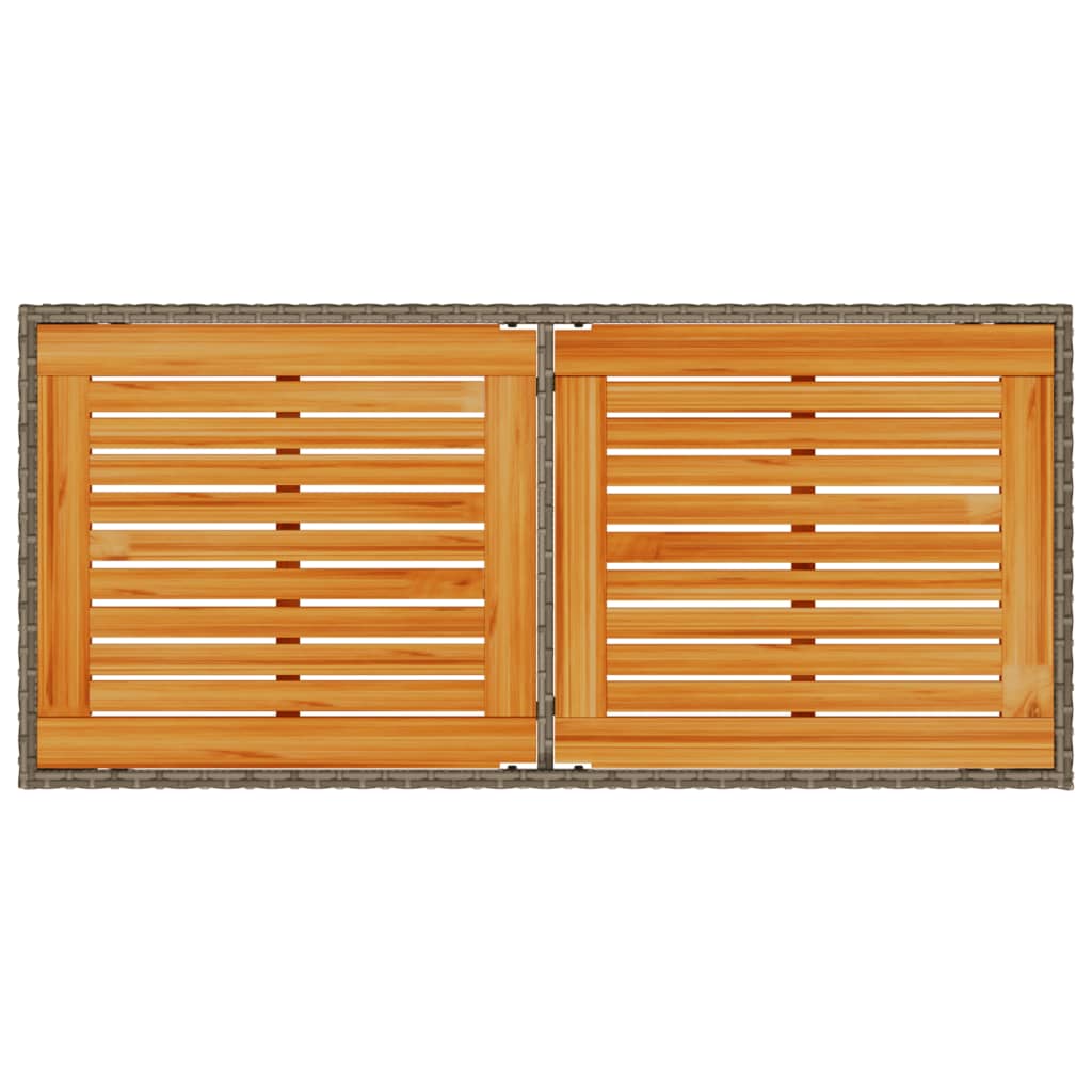Set da Pranzo da Giardino 5 pz con Cuscini in Polyrattan Grigio | homemem39