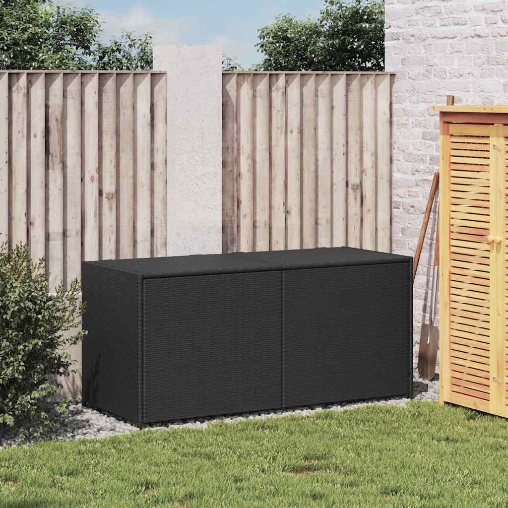 Contenitore da Giardino Nero 283L in Polyrattan | homemem39