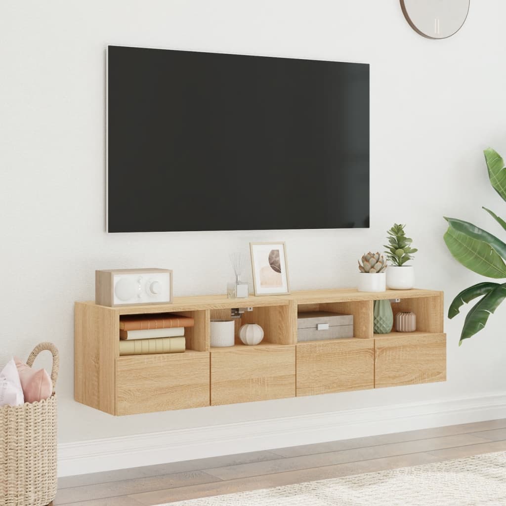 Mobili TV Parete 2pz legno multistrato