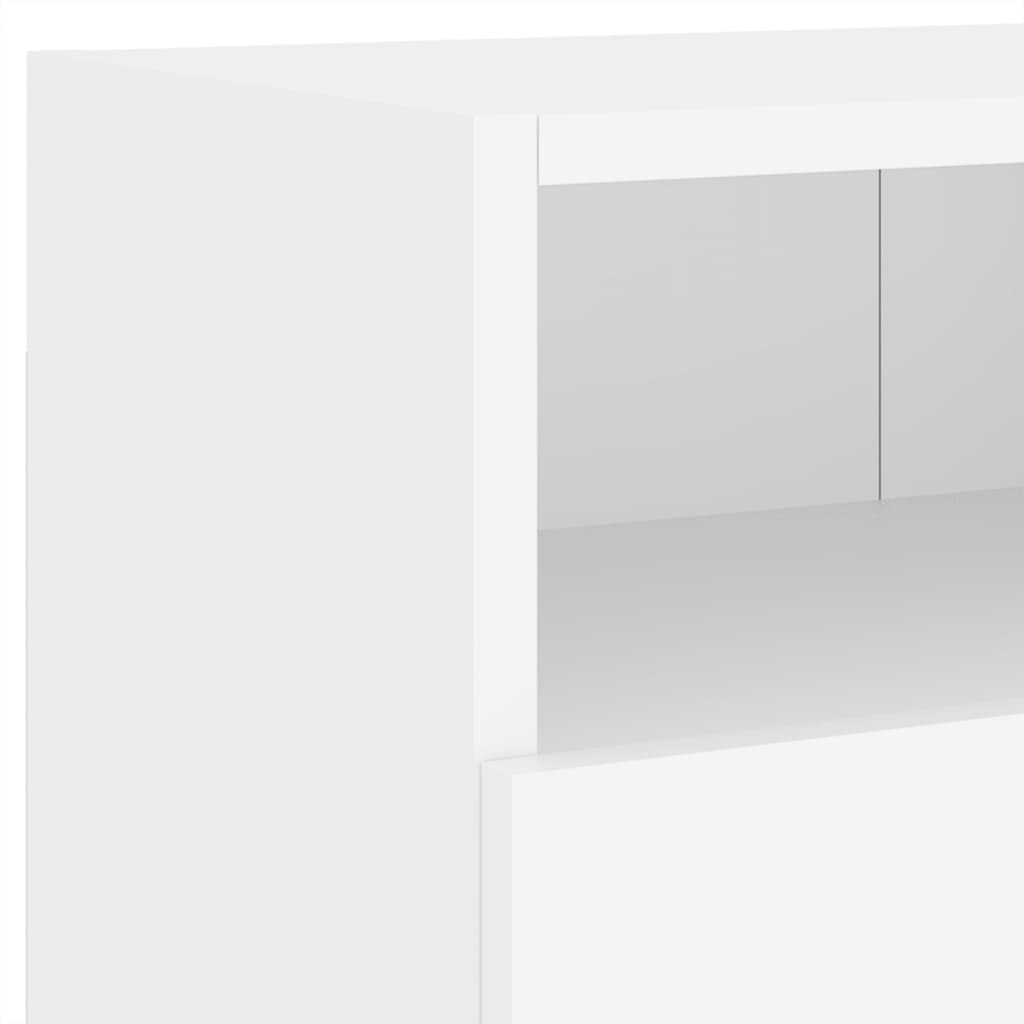Mobili TV a Parete 2pz Bianchi 80x30x30 cm in Legno Multistrato | homemem39