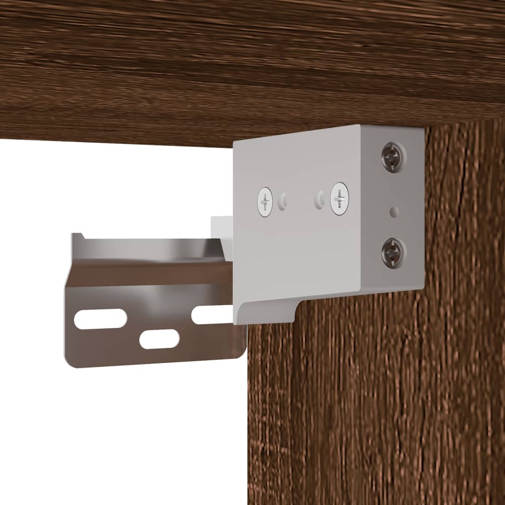 Mobili TV Muro 2pz Rovere Marrone 40,5x30x40 Legno Multistrato