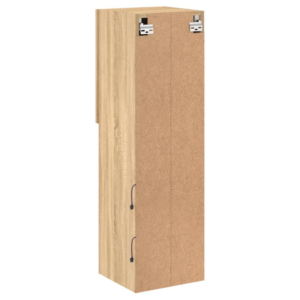 Mobile TV con Luci LED Rovere Sonoma 30,5x30x102 cm | homemem39