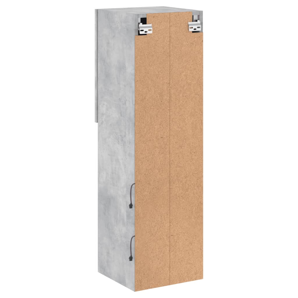 Mobile TV con Luci LED Grigio Cemento 30,5x30x102 cm | homemem39