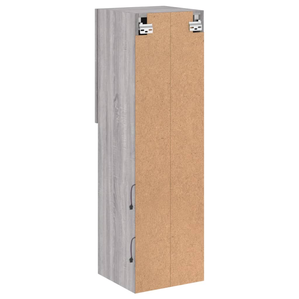 Mobile TV con Luci LED Grigio Sonoma 30,5x30x102 cm | homemem39