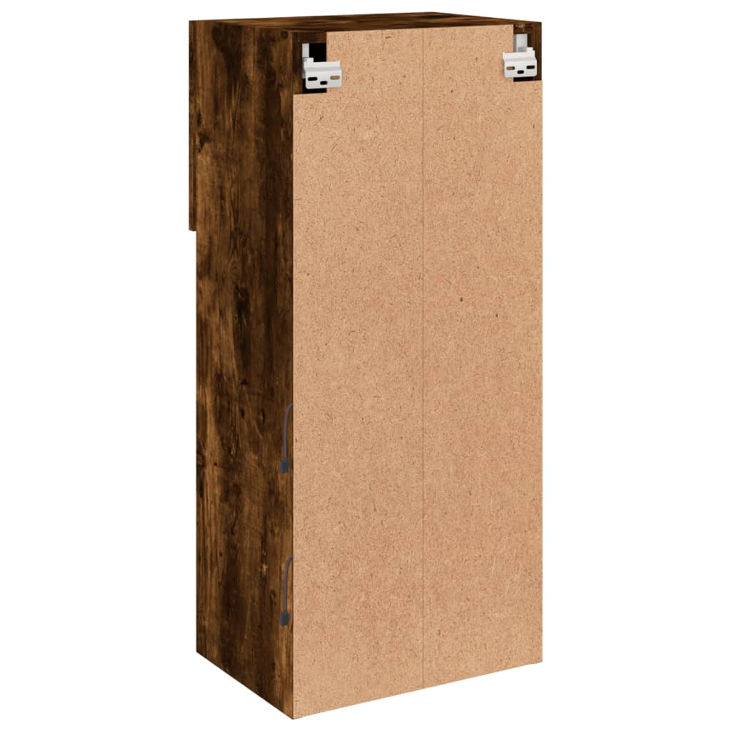 Mobile TV con Luci LED Rovere Fumo 40,5x30x90 cm | homemem39