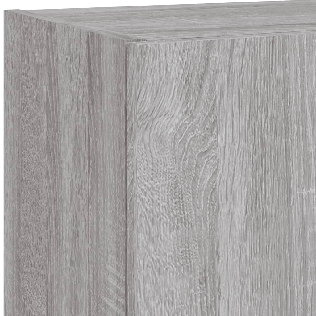 Mobili TV con Luci LED 2pz Grigio Sonoma 40,5x30x90 cm