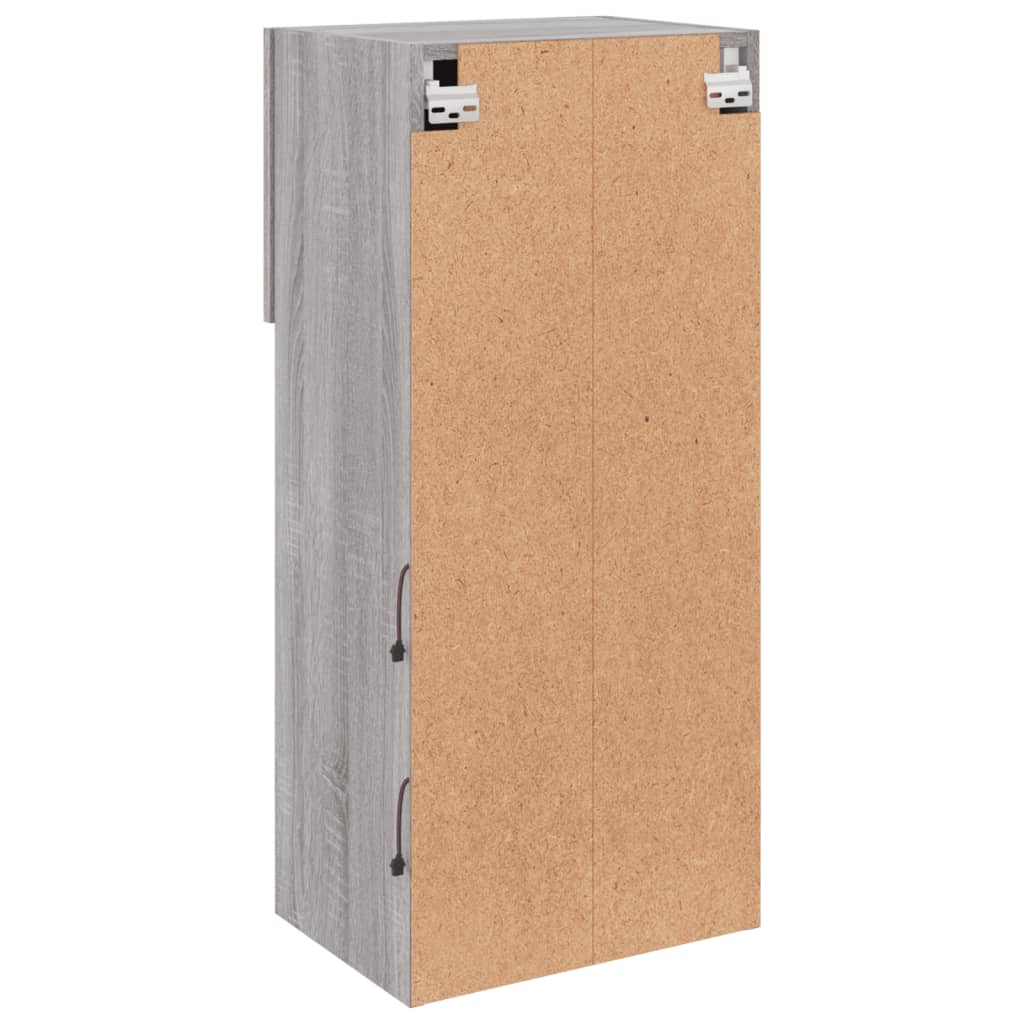 Mobili TV con Luci LED 2pz Grigio Sonoma 40,5x30x90 cm