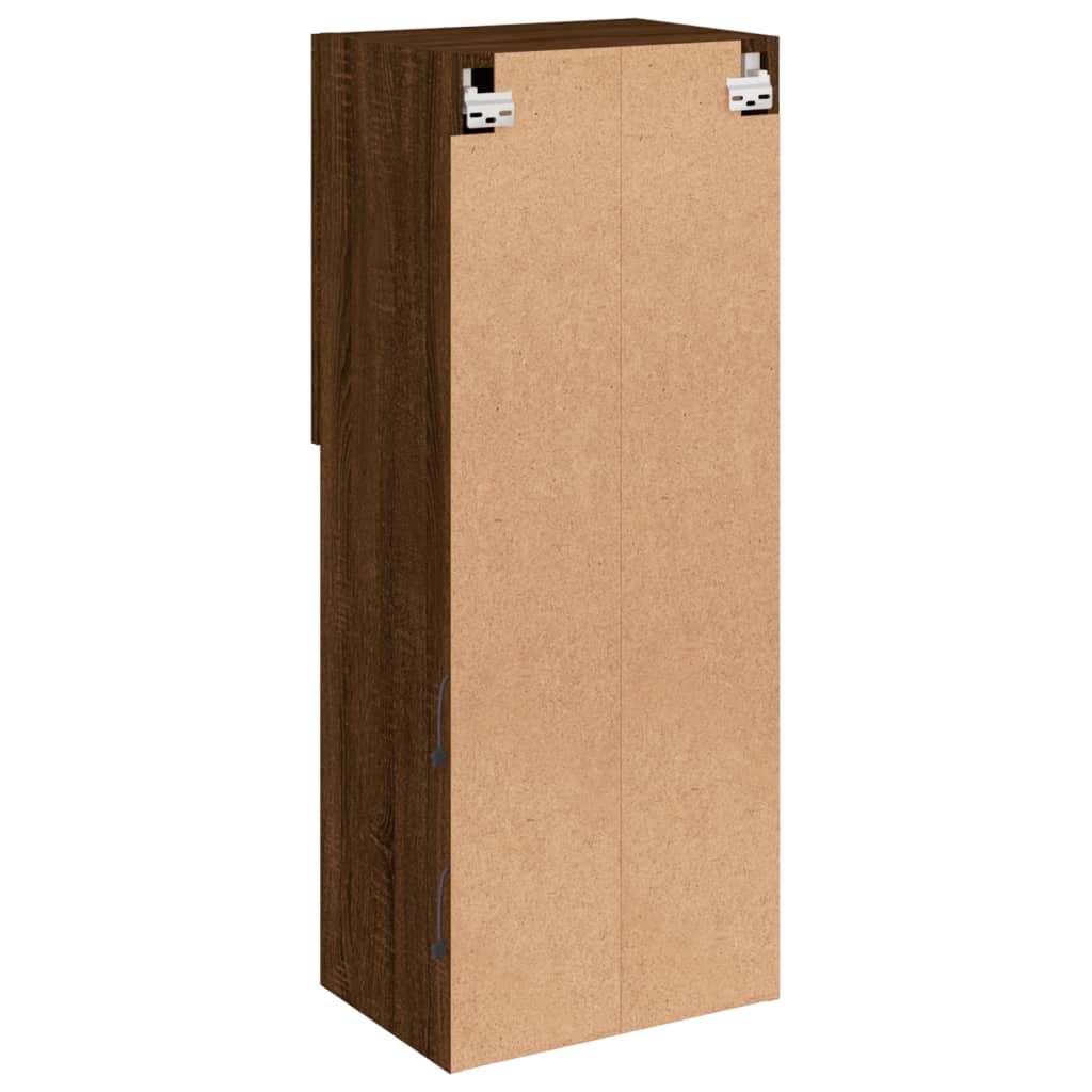 Mobile TV con Luci LED Rovere Marrone 40,5x30x102 cm | homemem39