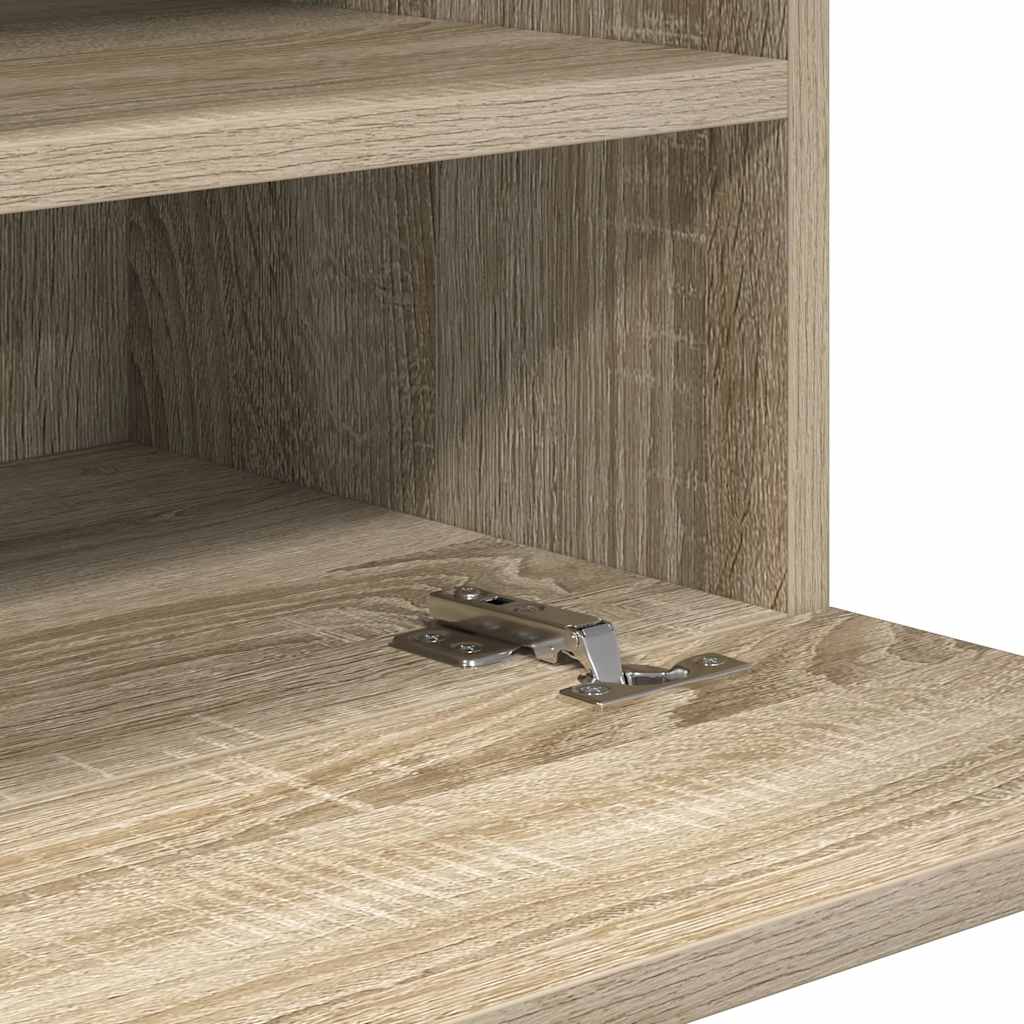 Mobili da parete con luci LED per TV 2pz Rovere Sonoma 40x30x60,5 cm