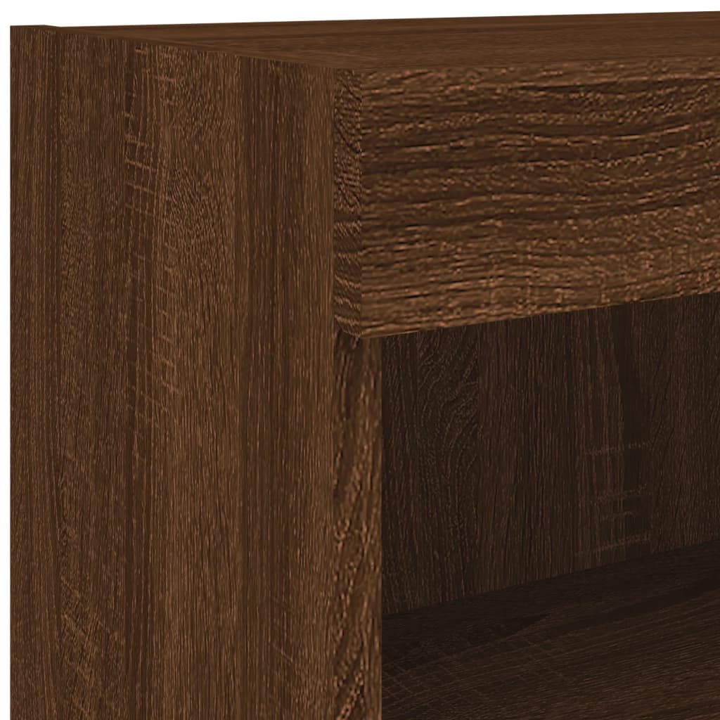 Mobile Porta TV con Luci LED Rovere Marrone 60x30x30 cm | homemem39