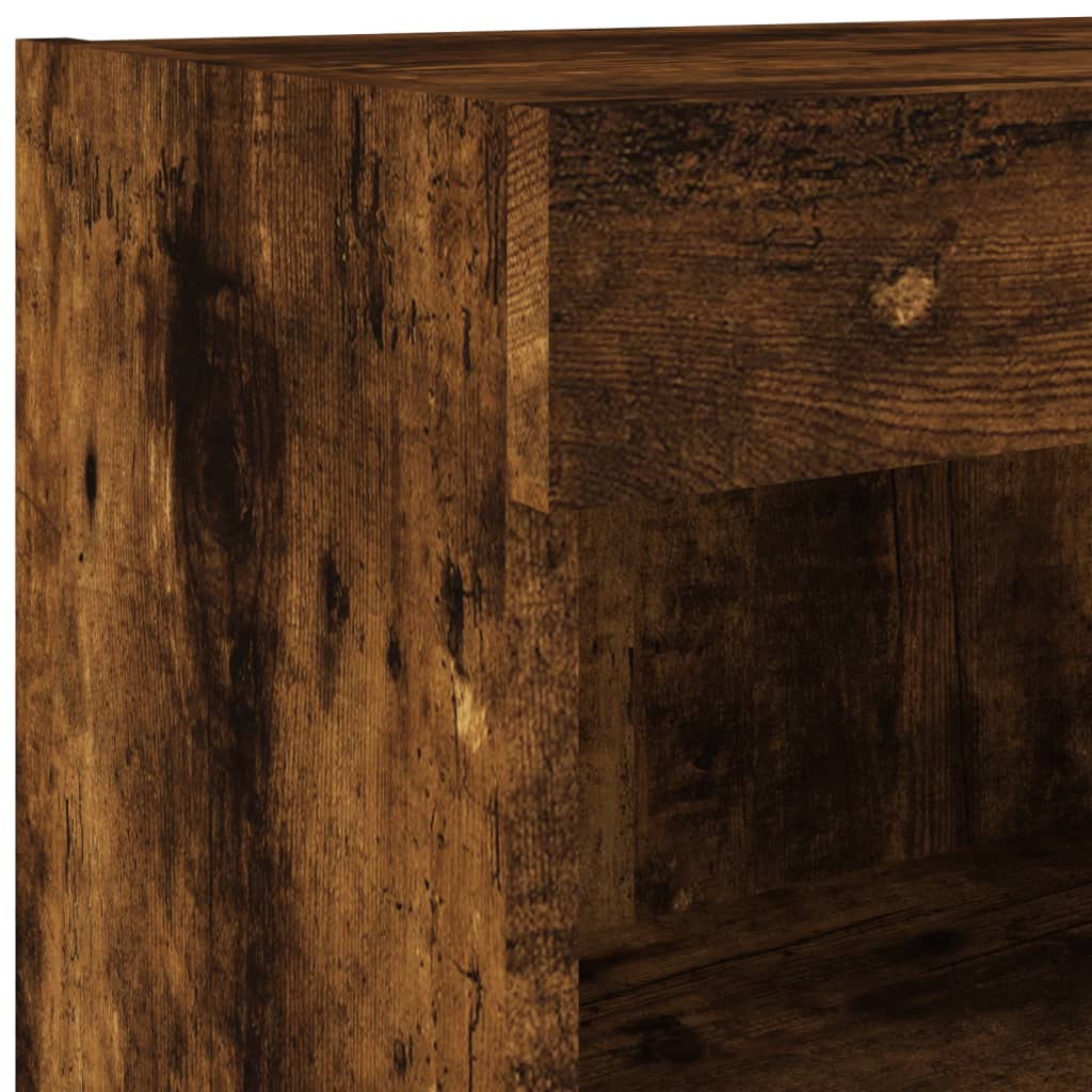 Mobili Porta TV con Luci LED 2 pz Rovere Fumo 80x30x30 cm | homemem39