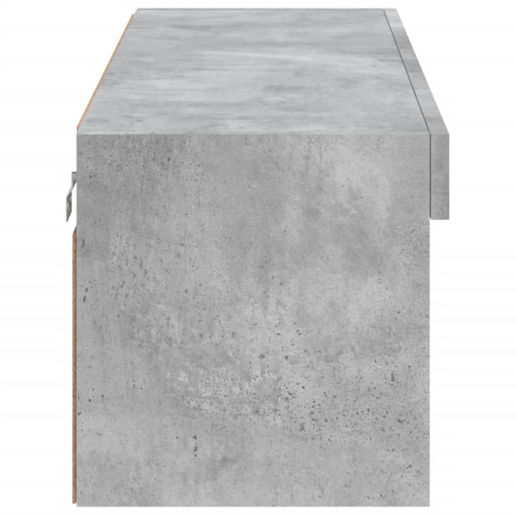 Mobile Porta TV con Luci LED Grigio Cemento 100x30x30 cm