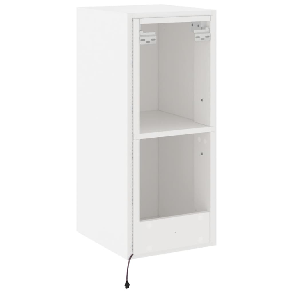 Mobile TV a Parete con Luci LED Bianco 30,5x35x70 cm | homemem39
