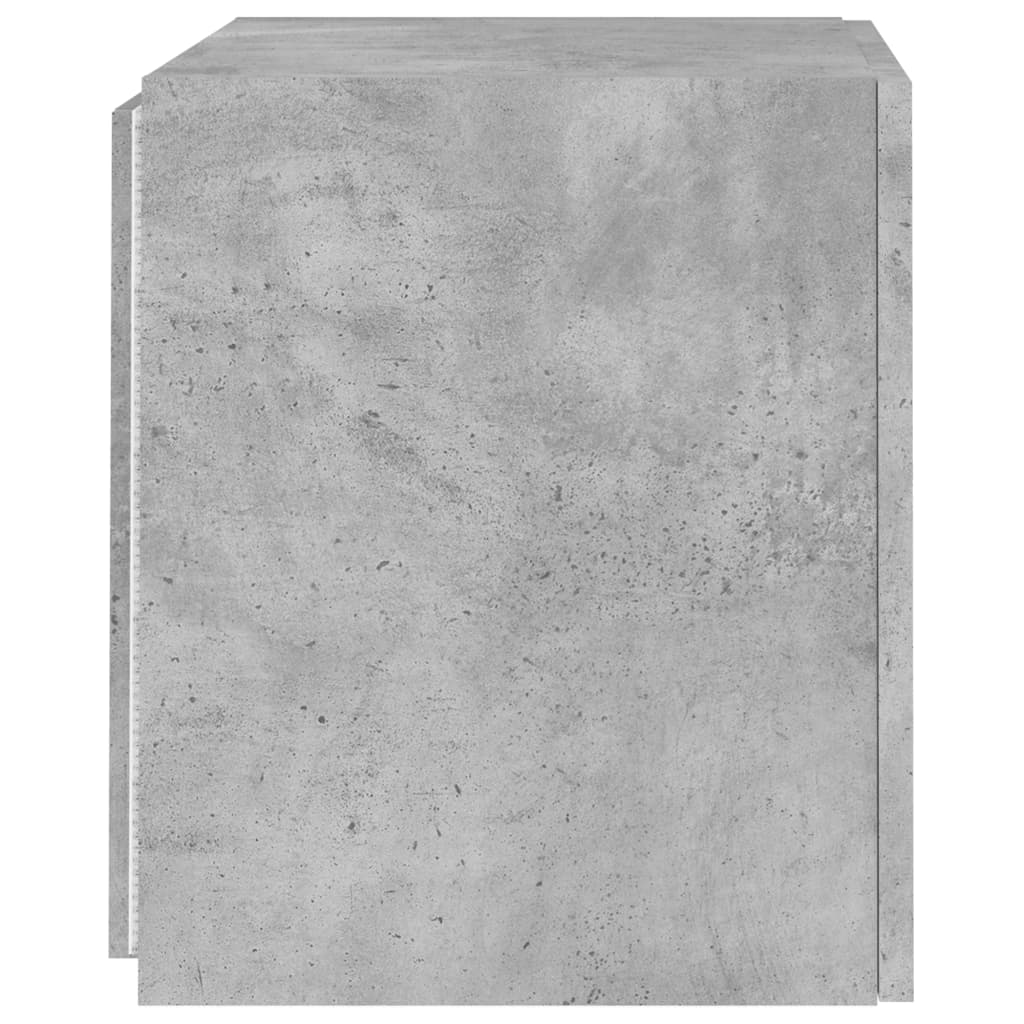 Mobili TV a Parete con Luci LED 2pz Grigio Cemento 40,5x35x40cm | homemem39