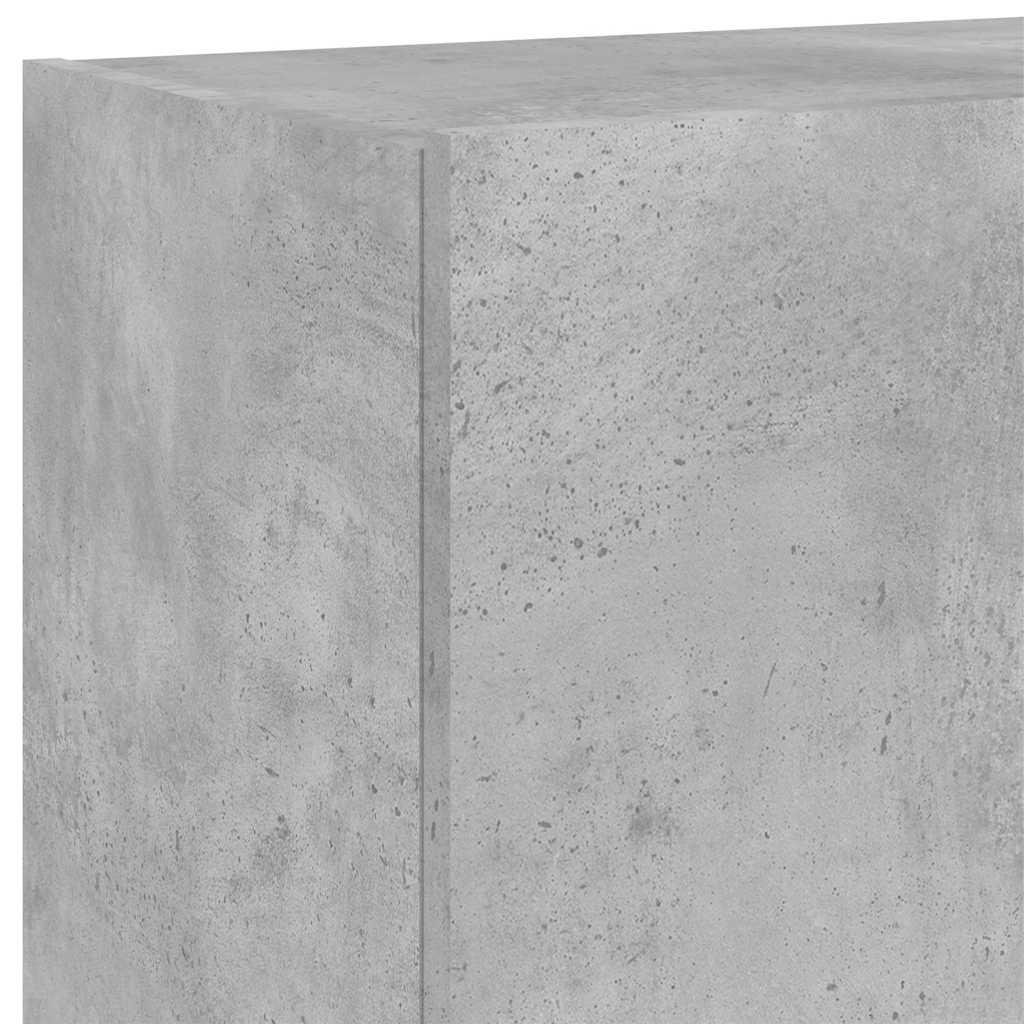 Mobile TV a Parete con Luci LED Grigio Cemento 60x35x41 cm | homemem39