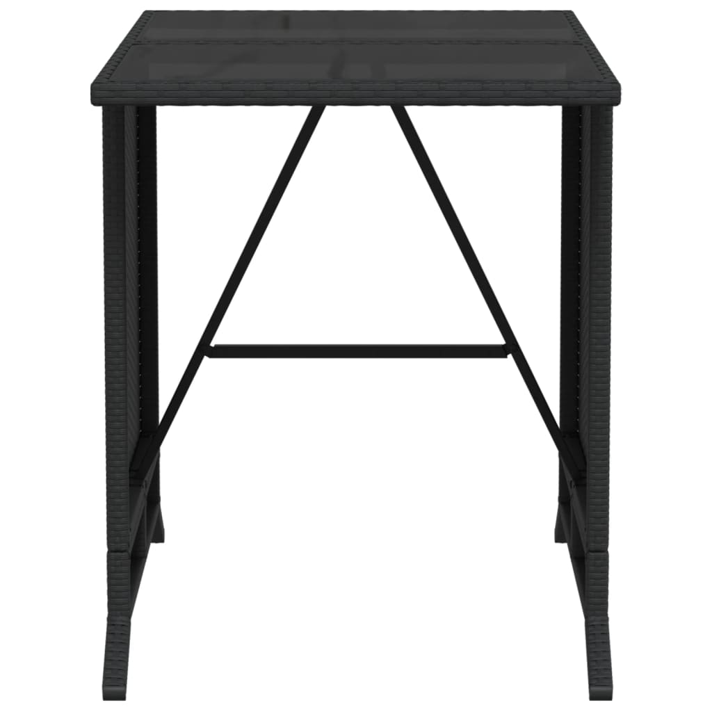 Set da Bistrò 3 pz con Cuscini Nero in Polyrattan | homemem39