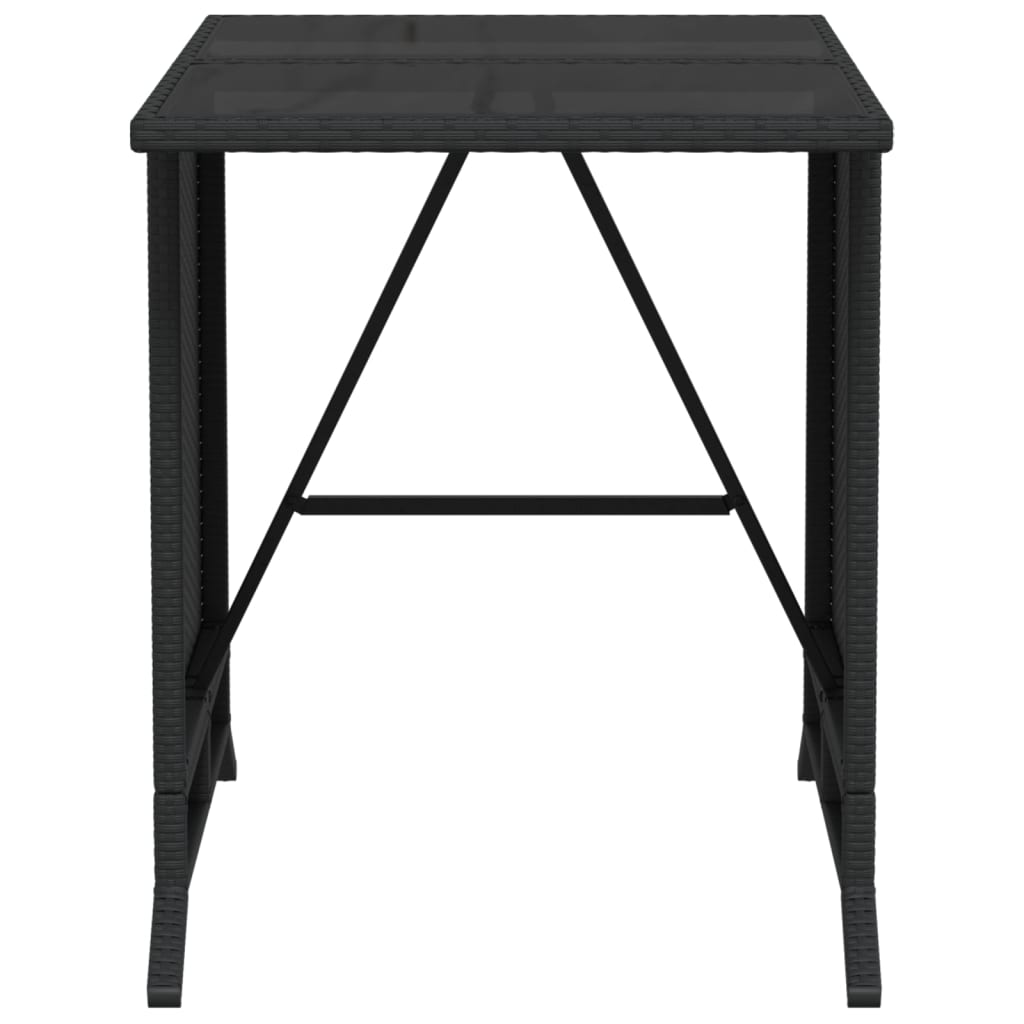 Set da Bistrò 3 pz con Cuscini Nero in Polyrattan | homemem39