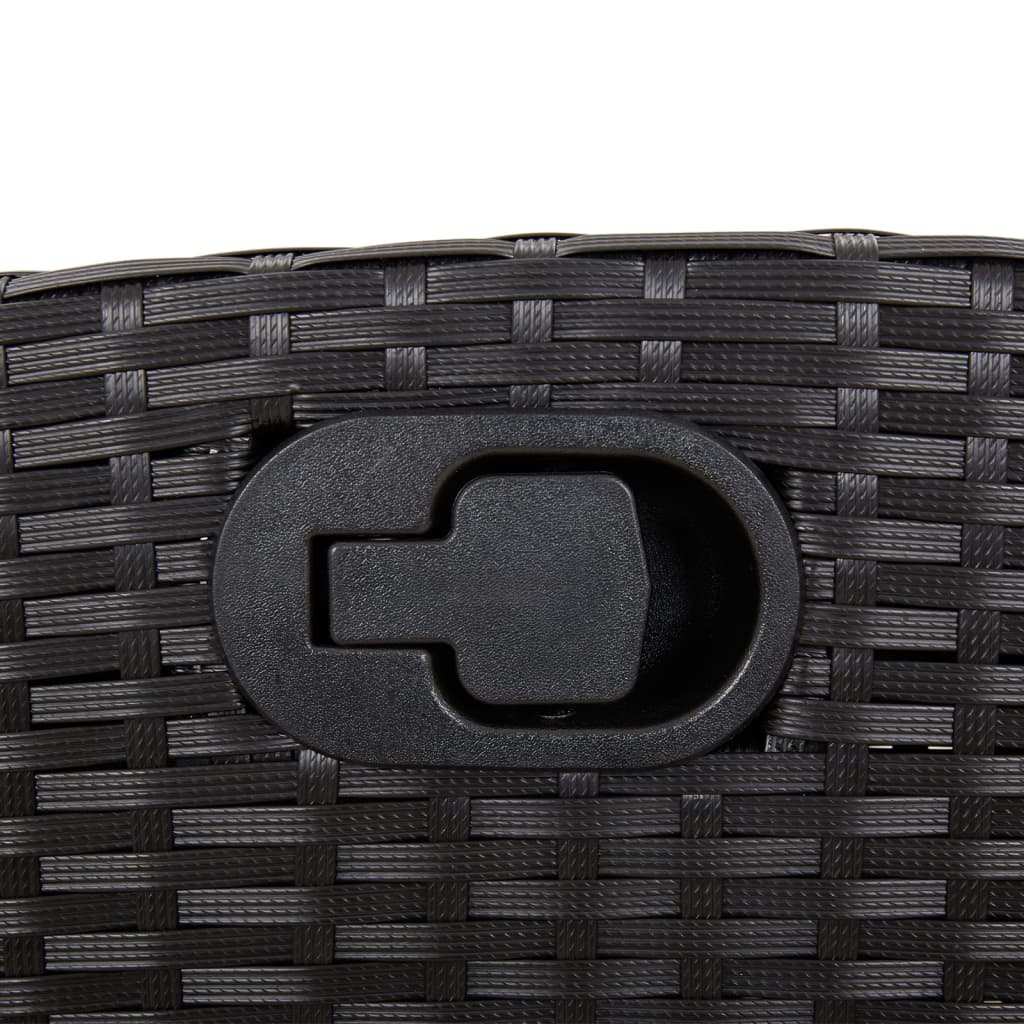 Set da Bistrò 3 pz con Cuscini Nero in Polyrattan | homemem39