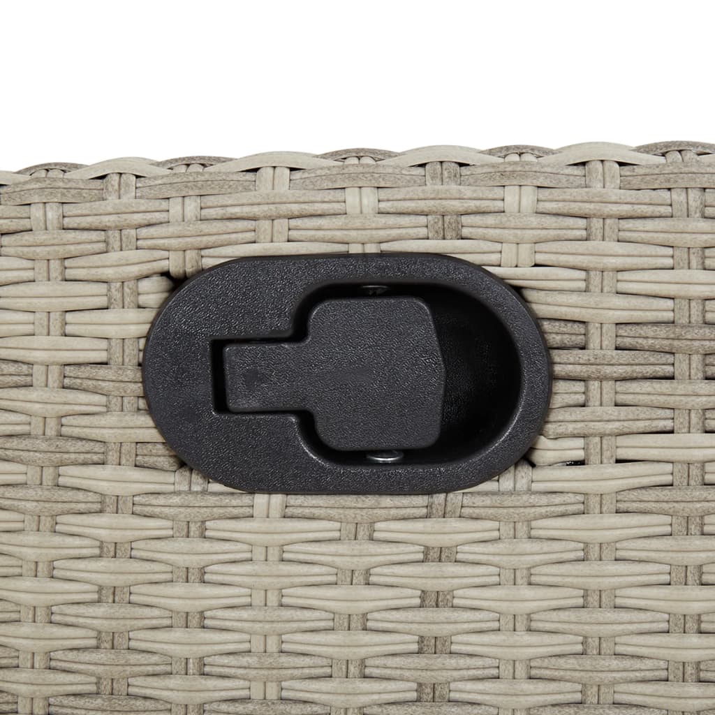 Set da Bistrò 3 pz con Cuscini Grigio Chiaro in Polyrattan | homemem39