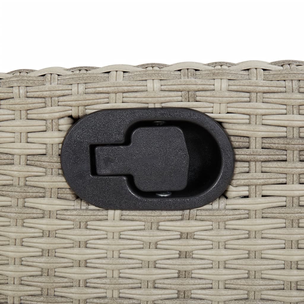 Set da Bistrò 3 pz con Cuscini Grigio Chiaro in Polyrattan | homemem39