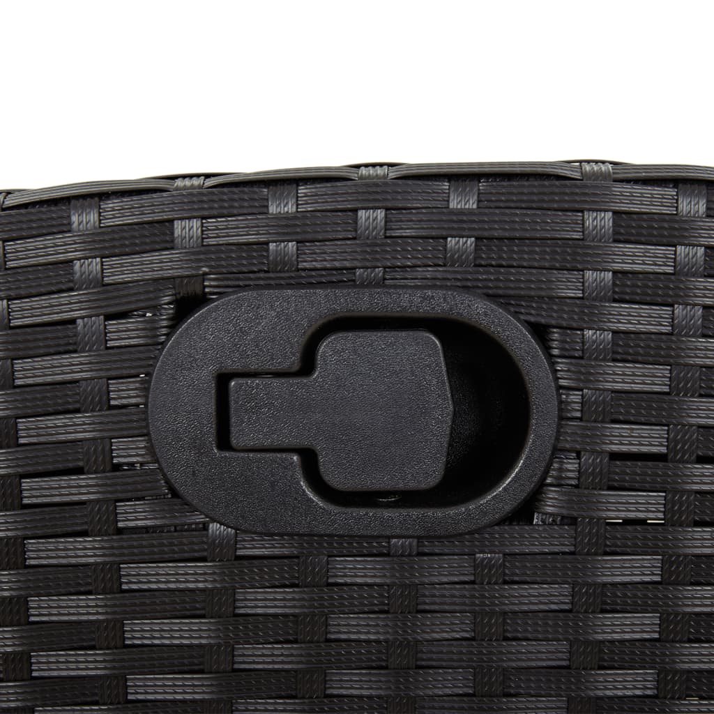 Set da Bistrò 3 pz con Cuscini Nero in Polyrattan | homemem39