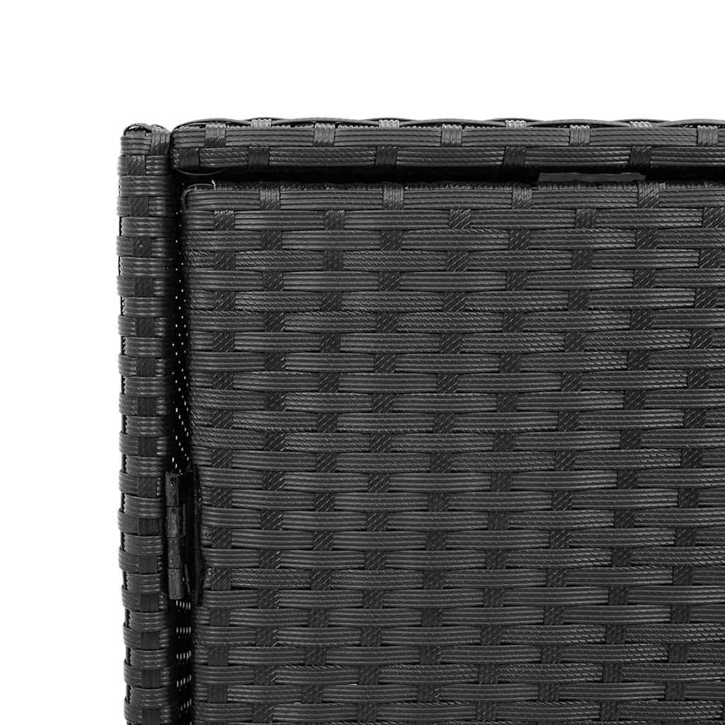 Armadietto Portaoggetti da Giardino Nero 83x45x76 cm Polyrattan | homemem39