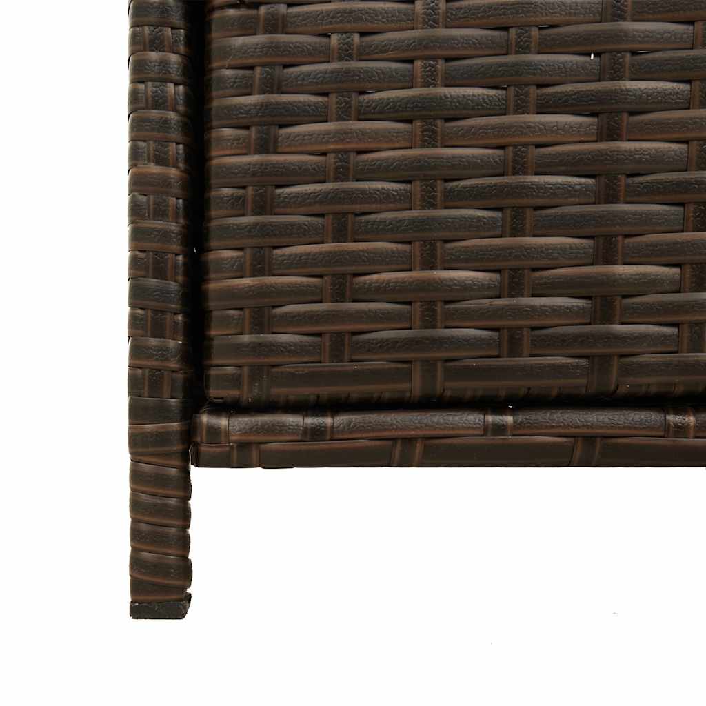 Armadietto Portaoggetti Giardino Marrone 83x45x76 cm Polyrattan - homemem39