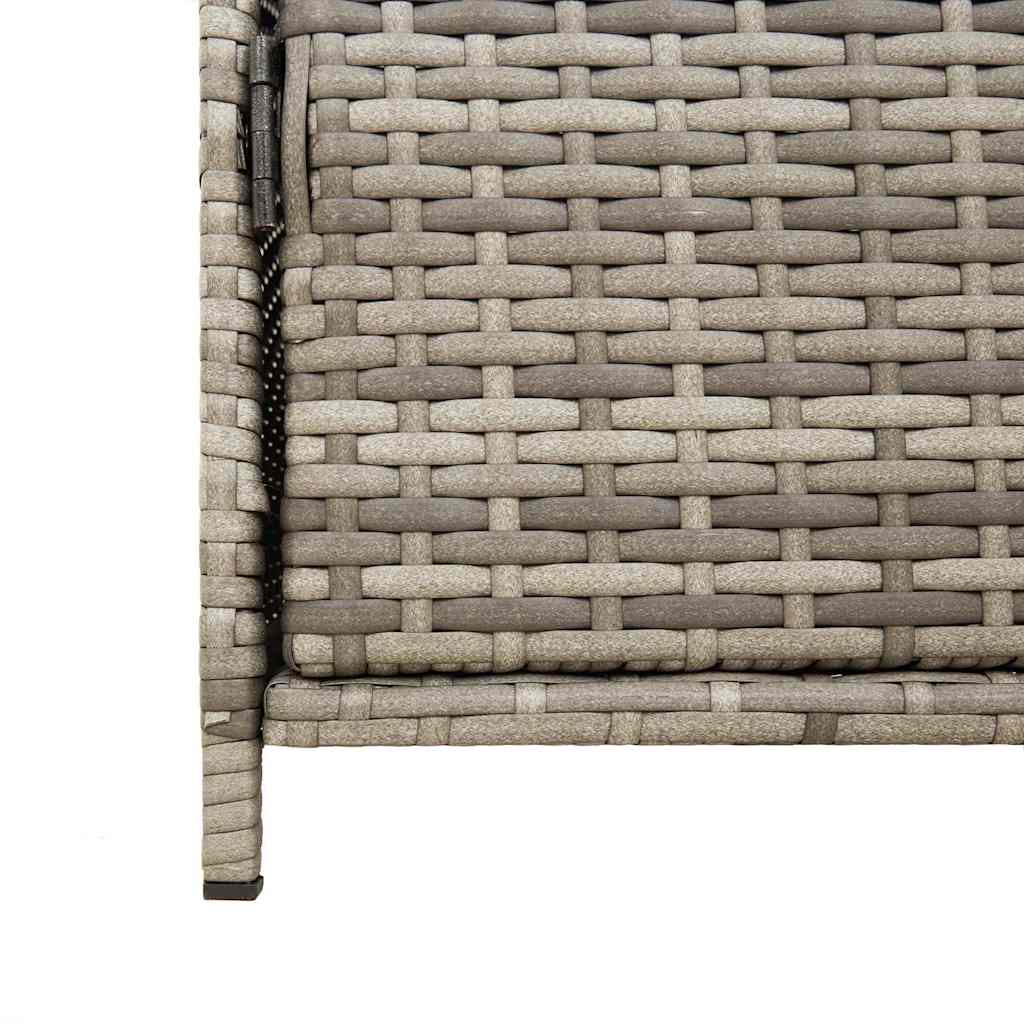 Armadietto Portaoggetti Giardino Grigio 83x45x76 cm Polyrattan - homemem39