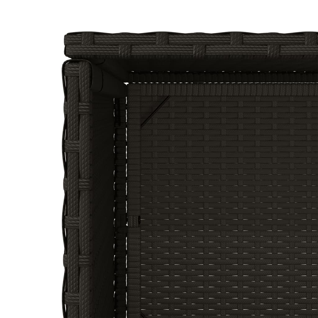 Armadietto Portaoggetti da Giardino Nero 50x55x115cm Polyrattan | homemem39