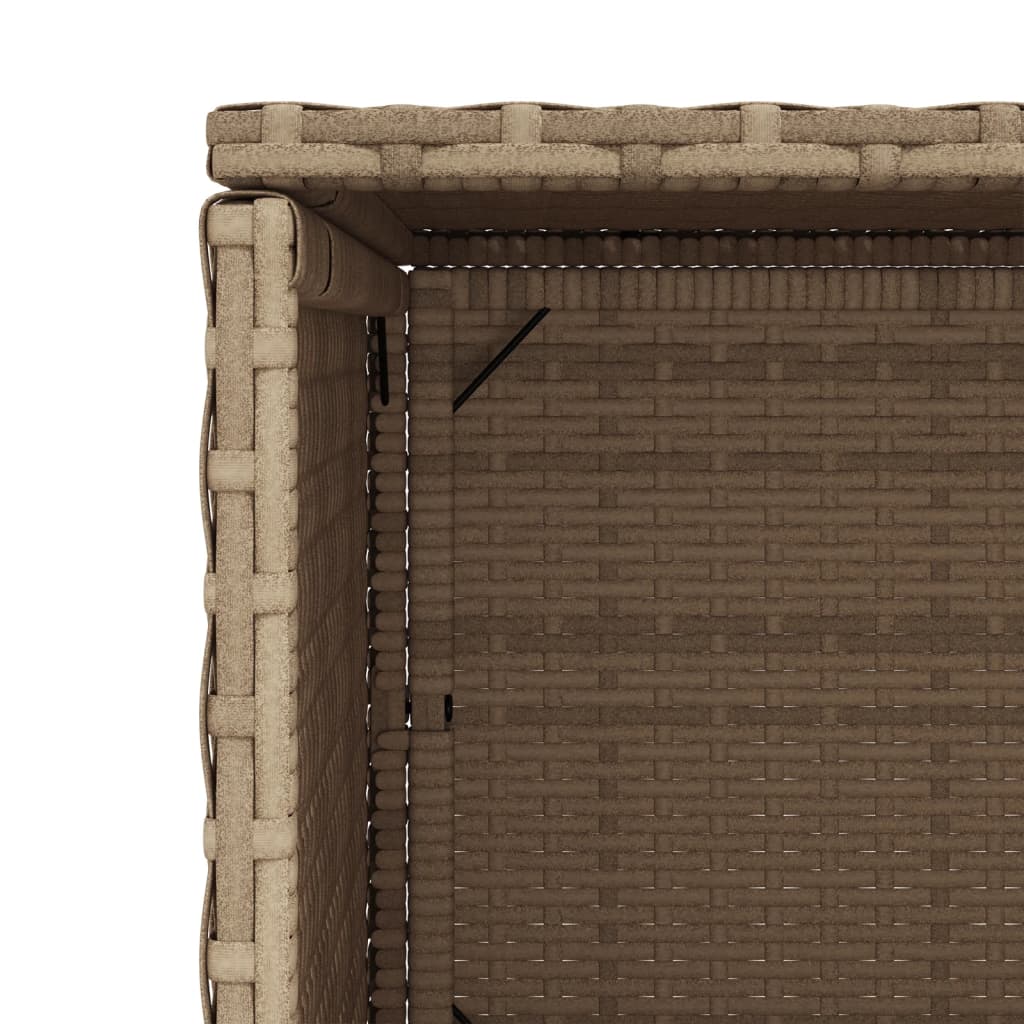Armadietto Portaoggetti Giardino Beige 50x55x115cm Polyrattan - homemem39