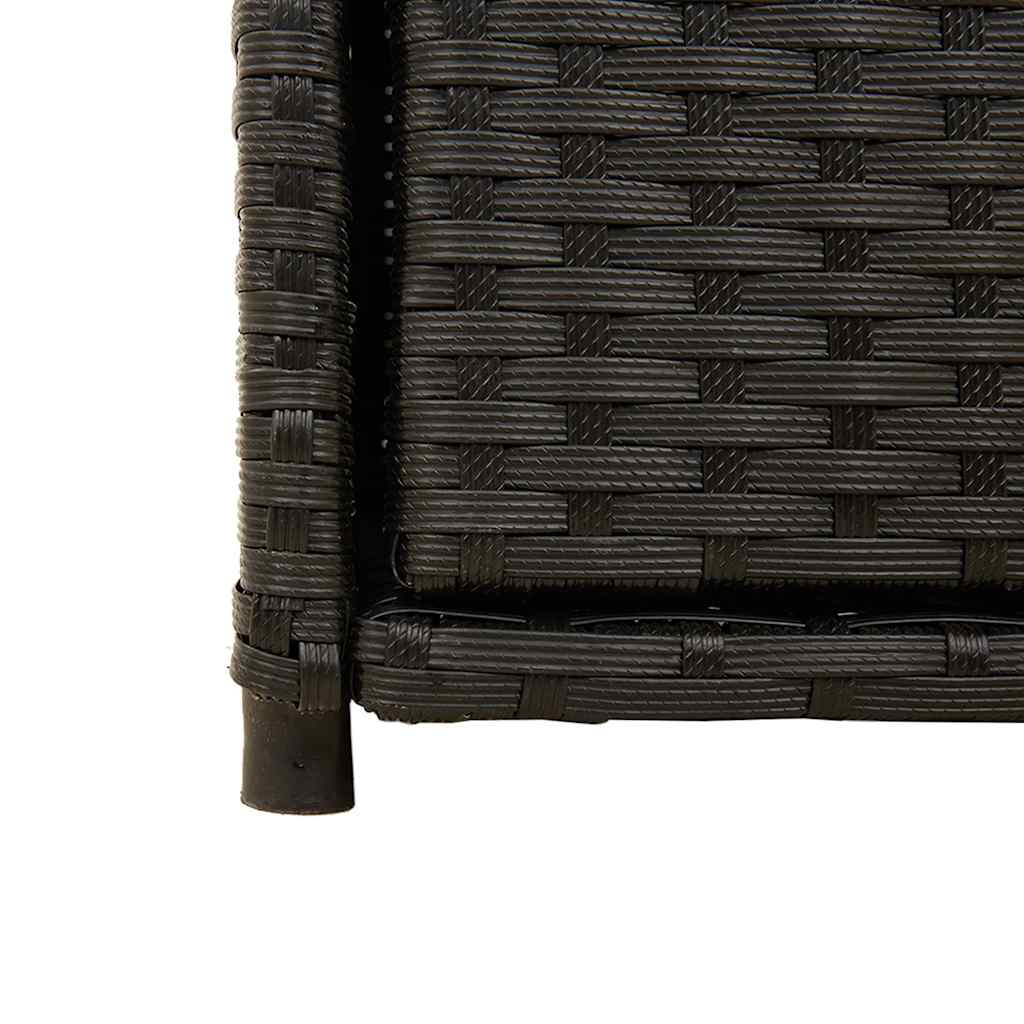 Armadietto Portaoggetti da Giardino Nero 55x55x111cm Polyrattan | homemem39